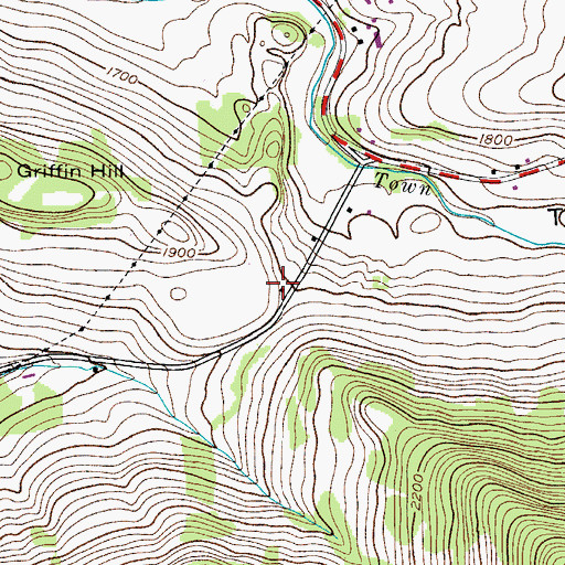 Topographic Map of Top Of The Hill Nurseries, NY