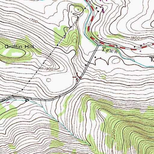 Topographic Map of Top Of The Hill Nurseries, NY