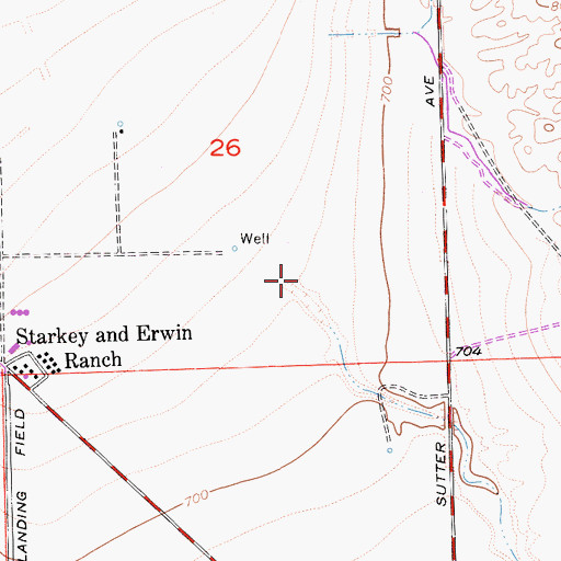 Topographic Map of Canoas Creek, CA