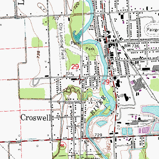 Topographic Map of Saint Patrick Parish, MI
