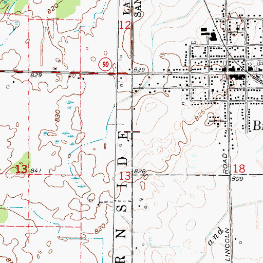 Topographic Map of Faith Baptist Church, MI