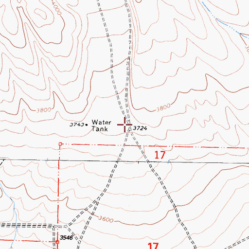 Topographic Map of Canyon del Gato-Montes, CA
