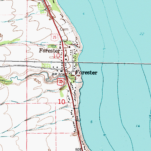 Topographic Map of Lake Huron Campground, MI