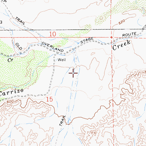 Topographic Map of Canyon Nombre, CA