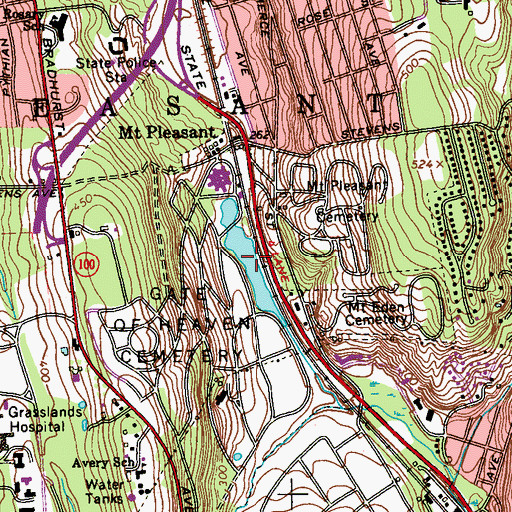 Topographic Map of Gate of Heaven Pond, NY