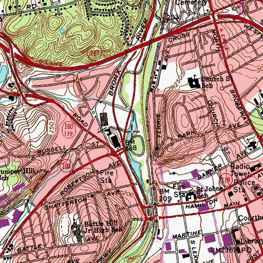 Topographic Map of Fulton Brook, NY