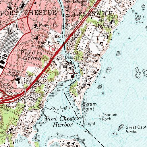 Topographic Map of Fox Island (historical), NY