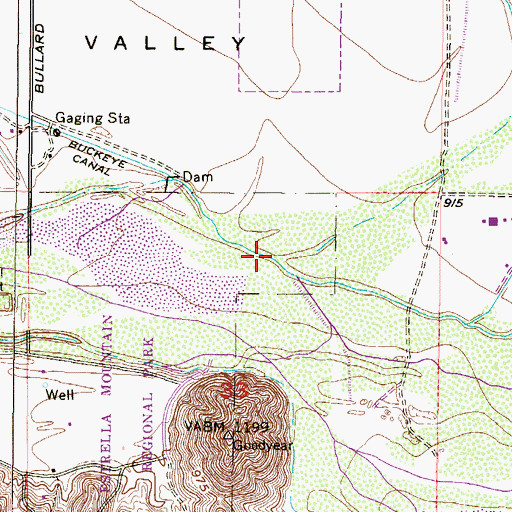 Topographic Map of Agua Fria River, AZ