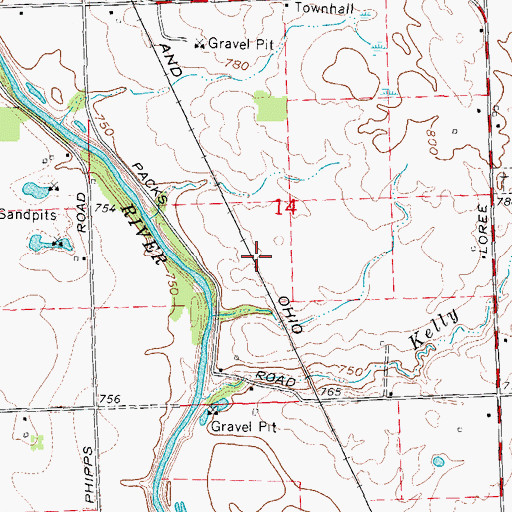 Topographic Map of Pack's Mills Post Office (historical), MI