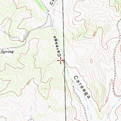 Topographic Map of Careaga Canyon, CA