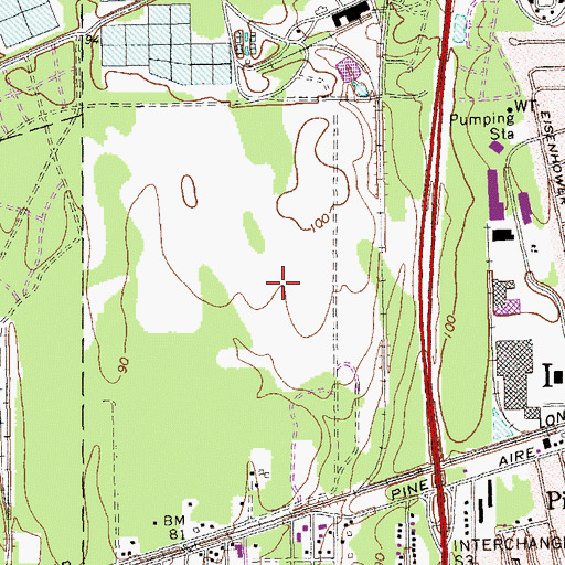 Topographic Map of Heartland Industrial Park, NY