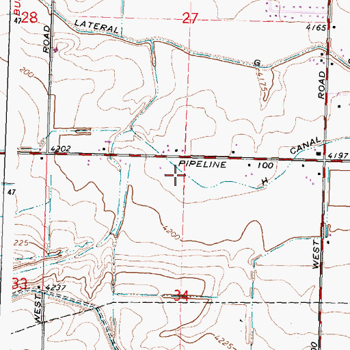 Topographic Map of H 30 Lateral, ID