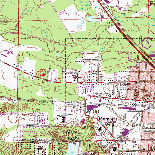 Topographic Map of Glad Tidings Assembly of God, FL