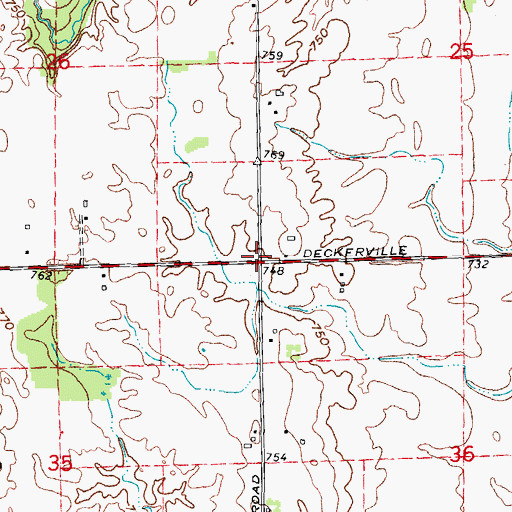 Topographic Map of Leitch Post Office (historical), MI