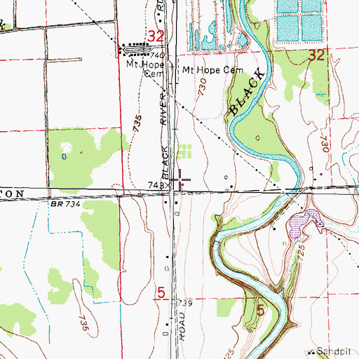 Topographic Map of Falcon Post Office (historical), MI