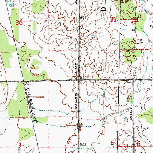 Topographic Map of Cedardale Post Office (historical), MI