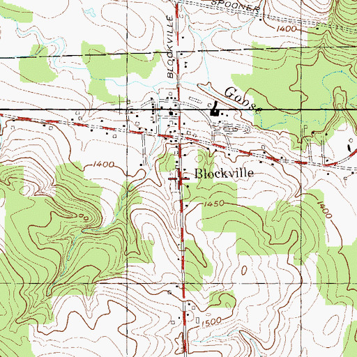 Topographic Map of Blockville Union Burial Ground, NY