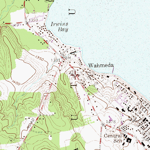 Topographic Map of Chautauqua Cemetery, NY