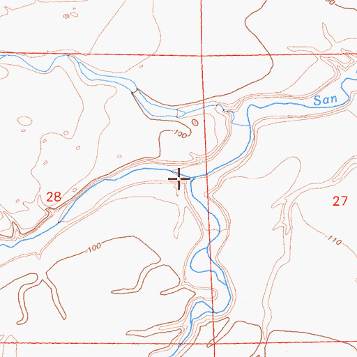 Topographic Map of Carrizo Wash, CA