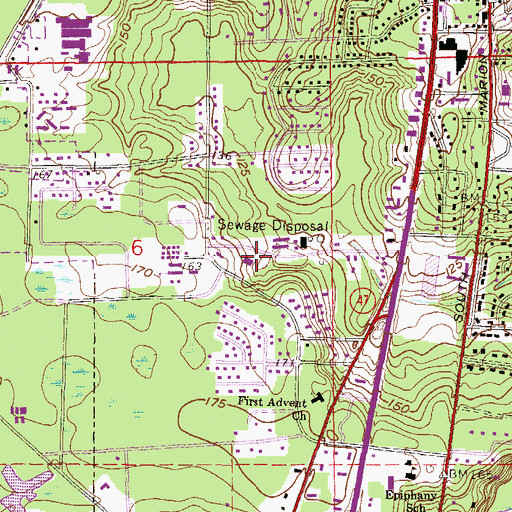 Topographic Map of Southside Community Center, FL