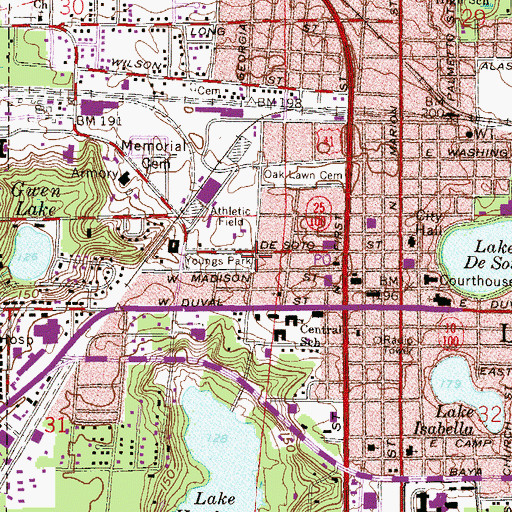Topographic Map of Lake City-Columbia County Girls Club, FL
