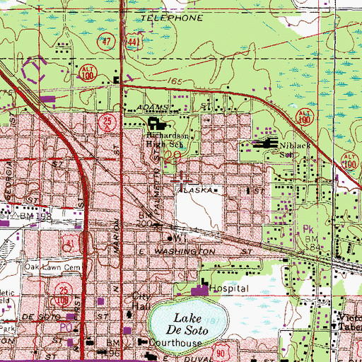 Topographic Map of Columbia Substation 252, FL