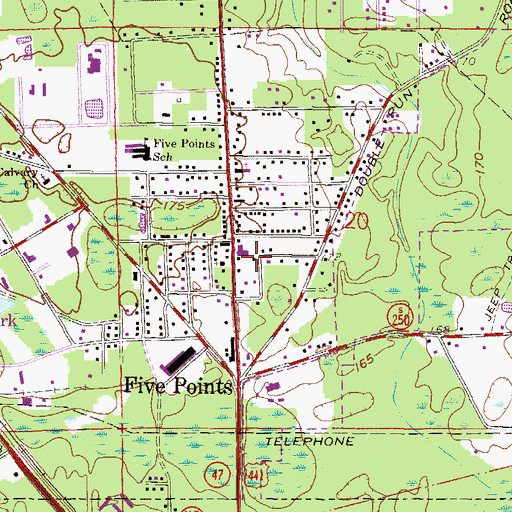 Topographic Map of North Lake City Church of God, FL