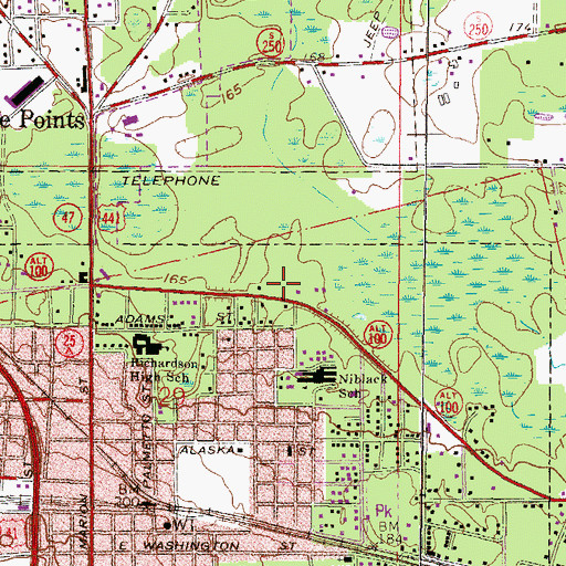 Topographic Map of Saints in Christ Deliverance Temple, FL