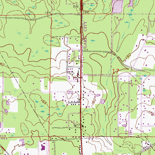 Topographic Map of Deer Run Mobile Home Park, FL