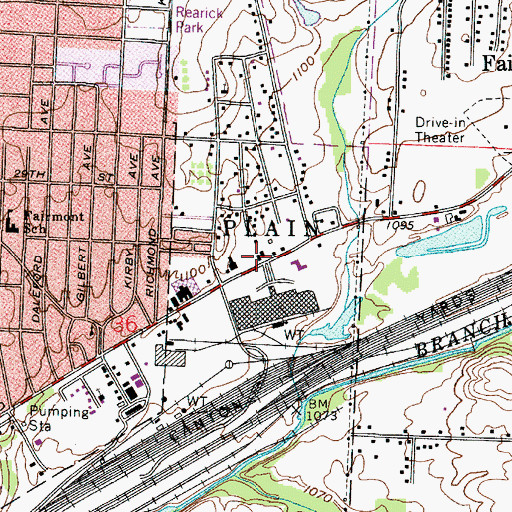 Topographic Map of Anchor Mobile Home Park, OH