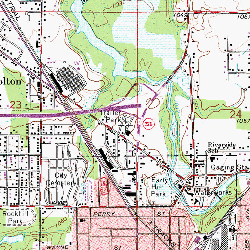 Topographic Map of Maple Rest Mobile Court, OH