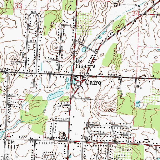 Topographic Map of North Market Mobile Home Park, OH