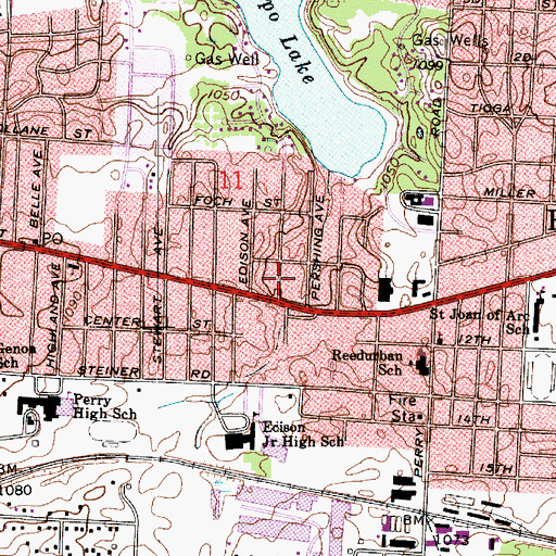 Topographic Map of Sun Valley Mobile Home Park, OH