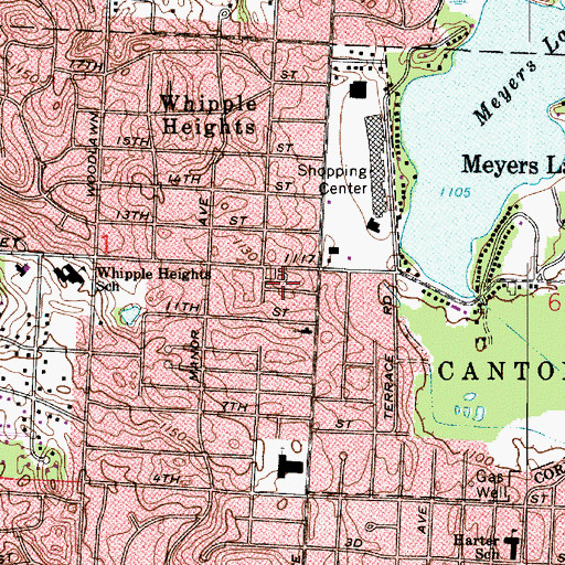 Topographic Map of Sunny Acres Mobile Park, OH