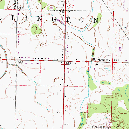Topographic Map of United Methodist Church, MI