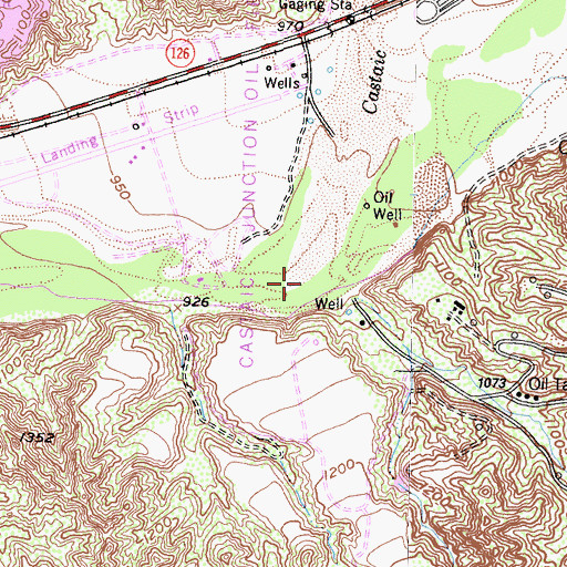 Topographic Map of Castaic Creek, CA