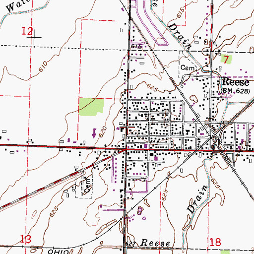 Topographic Map of Christ Lutheran Church, MI