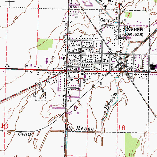 Topographic Map of Unity District Library, MI