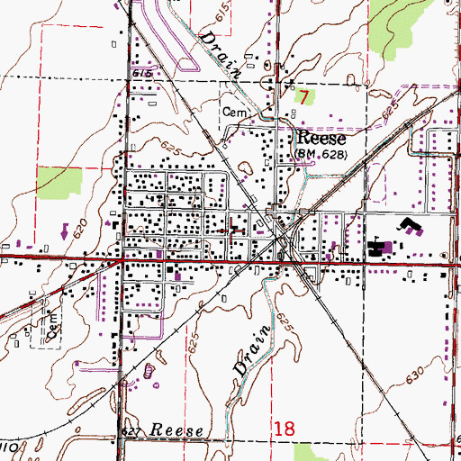 Topographic Map of Trinity Lutheran School, MI