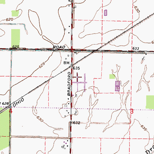 Topographic Map of Pebble Creek Mobile Home Community, MI