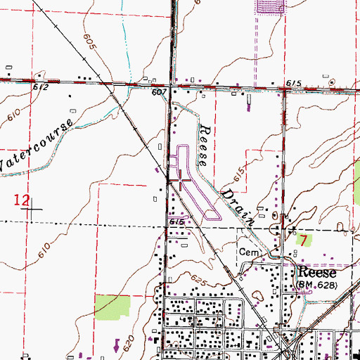 Topographic Map of Meadows Mobile Home Park, MI