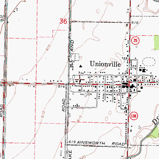 Topographic Map of Seventh Day Adventist Church, MI