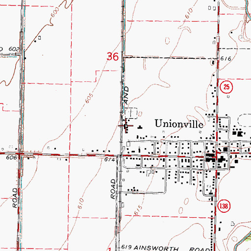 Topographic Map of Unionville Station, MI