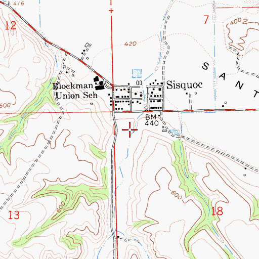 Topographic Map of Cat Canyon, CA