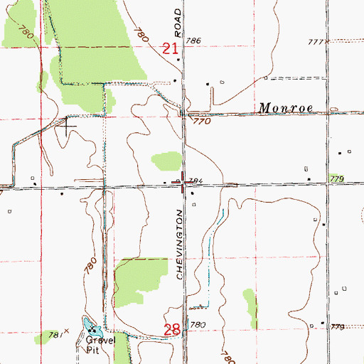 Topographic Map of Banner Post Office (historical), MI