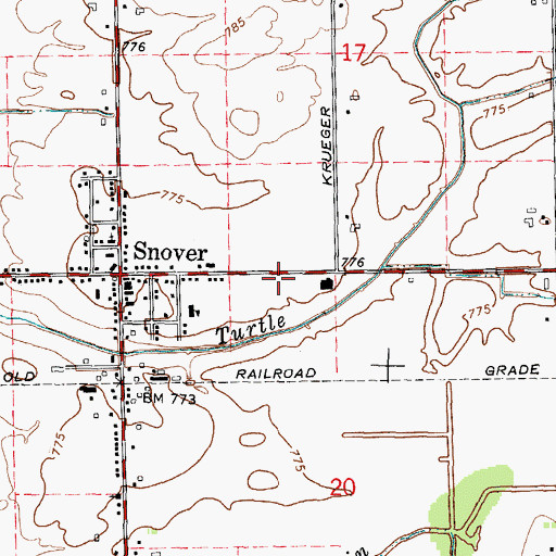 Topographic Map of Heritage United Methodist Church, MI