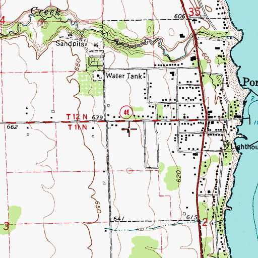 Topographic Map of Saint Mary Church, MI