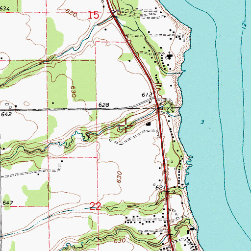 Topographic Map of Huron Shores Golf Club, MI