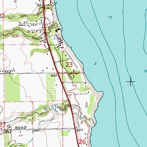 Topographic Map of Huron Shores Estates Mobile Home Park, MI