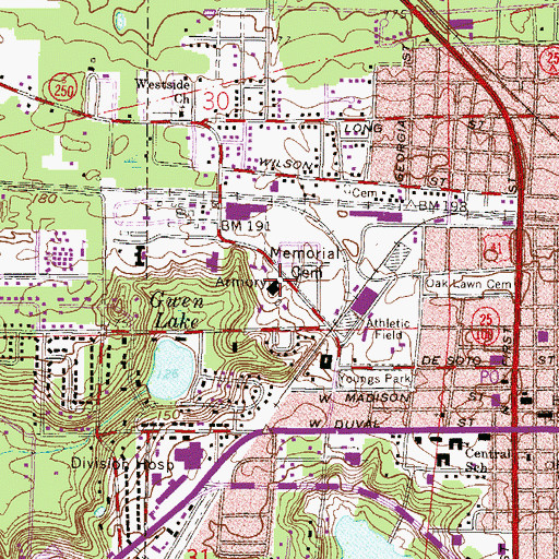 Topographic Map of Robert B Harkness Armory-Florida National Guard, FL